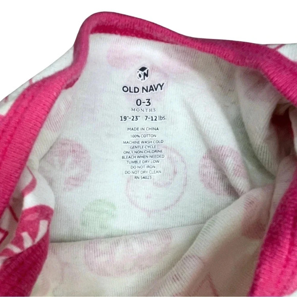 Onesie Bundle with Pink Hat! - Old Navy & Circo, 0-3 Months - Cotton - Picture 3 of 9